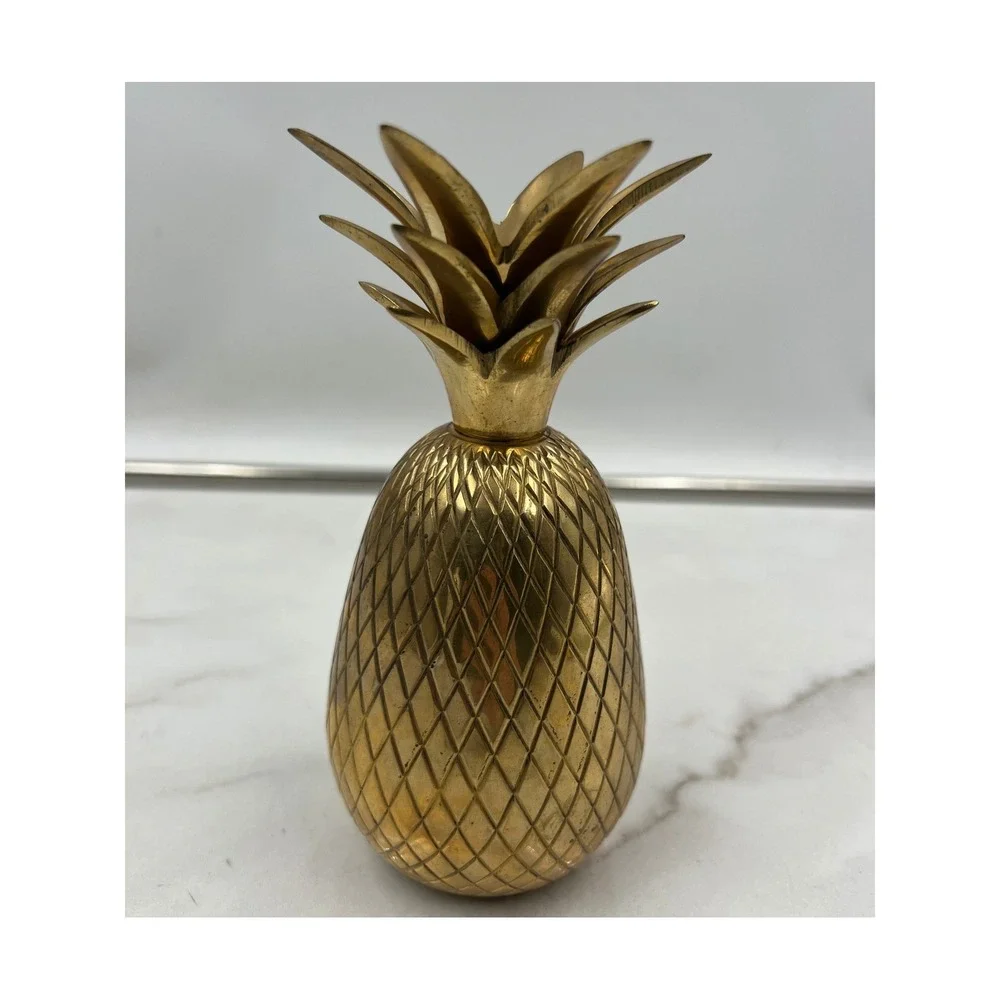 Vintage Penco Industries Brass Pineapple Figurine 7